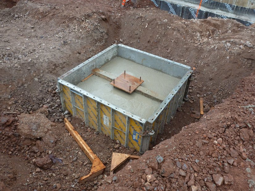 Poured concrete at J7 Facing South-East